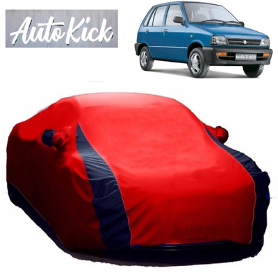 AutoKick Car Cover For Maruti Suzuki 800 (With Mirror Pockets)(Red)