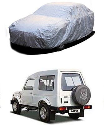 Rpindia Car Cover For Maruti Suzuki Gypsy MG-410 (Without Mirror Pockets)(Silver)