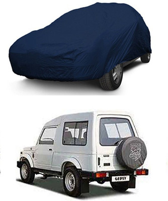 Worldlookenterprises Car Cover For Maruti Suzuki Gypsy MG-410 (Without Mirror Pockets)(Blue)