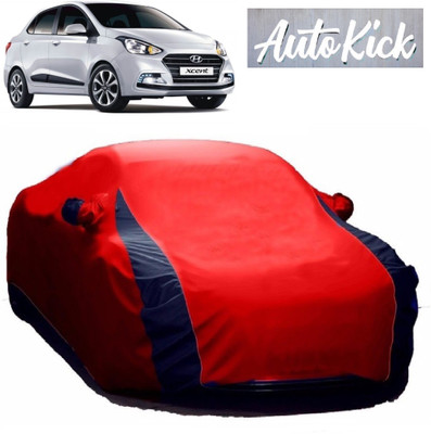 AutoKick Car Cover For Hyundai Xcent (With Mirror Pockets)(Red)