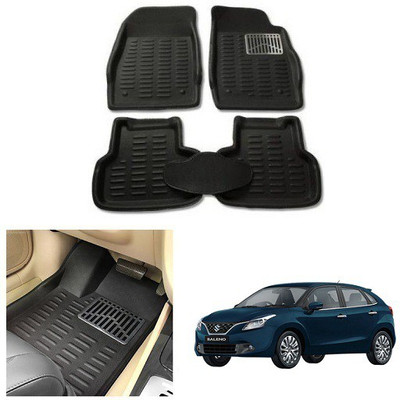 After cars Plastic 3D Mat For  Maruti Suzuki Baleno(Black)