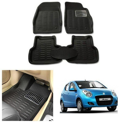 After cars Plastic 3D Mat For  Maruti Suzuki A-Star(Black)