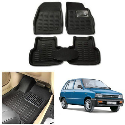 After cars Plastic 3D Mat For  Maruti Suzuki 800(Black)