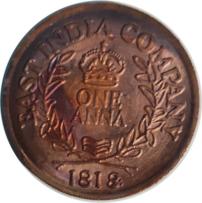 ANK ONE ANNA LORD STANDING LAXMI 1818 EIC TOKEN Ancient Coin Collection(1 Coins)