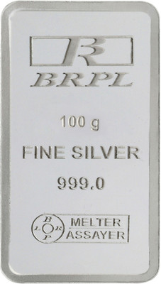 Bangalore Refinery Brpl 100 Gram Silver Bar S 999 100 g Silver Bar Bangalore Refinery Coins Bars