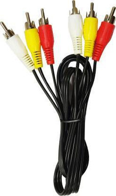 Varnee TV-out Cable 3 RCA to 3 RCA Audio video Cable For TV Set Top Box (Black, For TV)(Multcolor, For TV, 3 m)