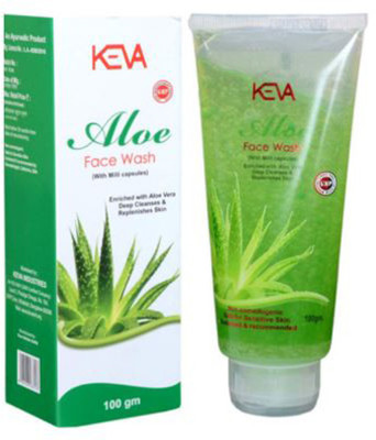 KEVA Aloe  with Milli Capsules, Enriched with Aloe Vera (100 g) Face Wash(100 g)