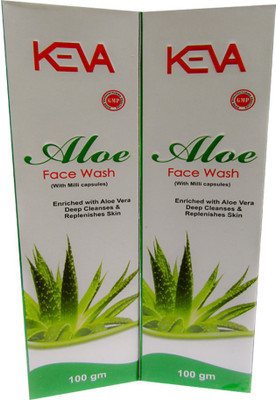 KEVA Aloe  with Milli Capsules, Enriched with Aloe Vera (200 g) Face Wash(200 g)