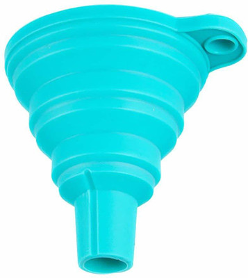 CAPTIVE VENTURES Collapsible Silicone Funnel Helpful in Pouring Liquid with Precision Silicone Funnel(Green)