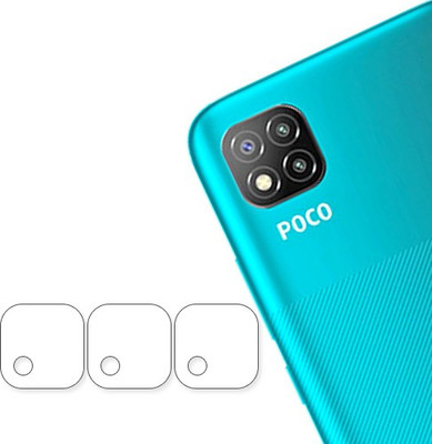 GUARD CLUB Back Camera Lens Glass Protector for Poco C3(Pack of: 3)