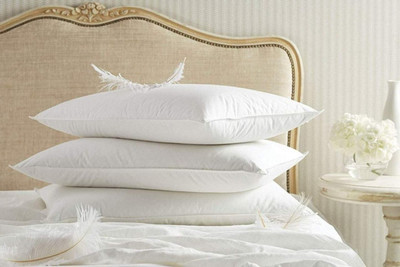 VJSTAR Polyester Fibre Solid Sleeping Pillow Pack of 3(White)