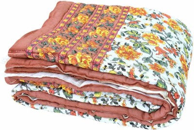 Samradhi Floral Single Quilt for  Heavy Winter(Cotton, Multicolor)