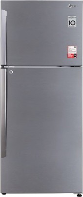 LG 437 L Frost Free Double Door 2 Star Convertible Refrigerator(Shiny Steel, GL-T432APZY)