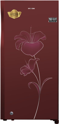 Hyundai 190 L Direct Cool Single Door 2 Star (2020) Refrigerator(Maroon Flower, HP202PTBG-HDP)