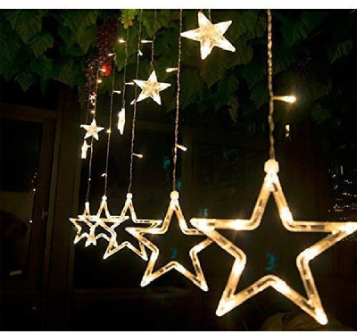 manvik creation 124 LEDs 3.81 m Yellow Flickering String Rice Lights(Pack of 1)