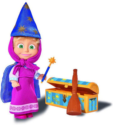 Masha And The Bear Masha In Magic Outfit, With Wand, Magic Chest And Accessories
