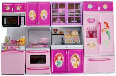 MONPARAFASHION Dream House Kids Luxury Battery Operated Kitchen Super Set With Light And Sound