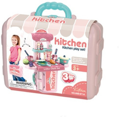 SANJARY new 2 in 1 portable cooking set pretend girls toys kids kid play kitchen