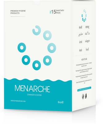 MENARCHE Super Soft, Ultra-thin & Organic sanitary Pads/Napkins -Pack of 15 ( 05 XXL + 05 XL + 05 M ) Sanitary Pad(Pack of 15)