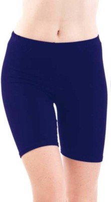 ZIPPOX Solid Women Black Cycling Shorts