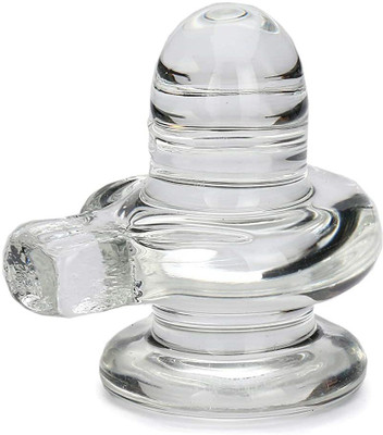 NAVYAKSH Pure Sphatik 17.51 grams Crystal Shivling Decorative Showpiece  -  2.8 cm(Crystal, Clear)