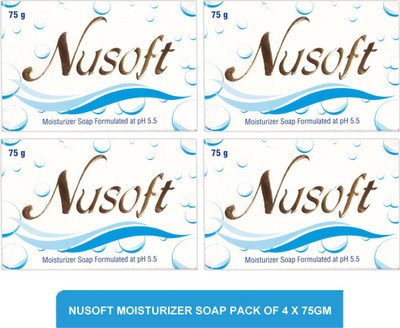 Nusoft moisturizer soap - moisturizer soap(pack of 4)75g(4 x 75 g)