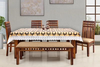 The Furnishing Tree Lattice 6 Seater Table Cover(Beige, PVC)
