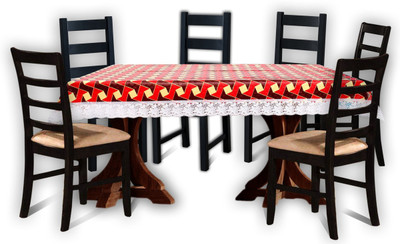 The Furnishing Tree Printed 6 Seater Table Cover(Multicolor, PVC)
