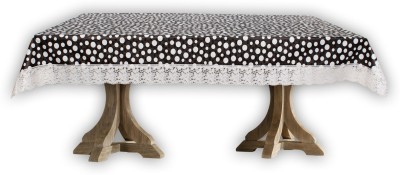 The Furnishing Tree Polka 2 Seater Table Cover(Black, PVC)