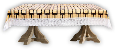 The Furnishing Tree Lattice 2 Seater Table Cover(Beige, PVC)