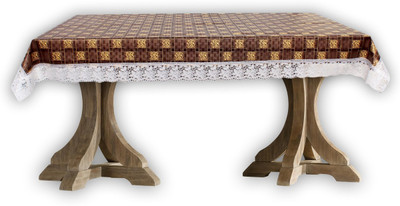 The Furnishing Tree Printed 12 Seater Table Cover(Brown, PVC)