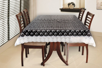 The Furnishing Tree Printed 4 Seater Table Cover(Grey, PVC)