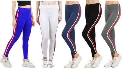 Eazy Trendz Striped Women Multicolor Tights