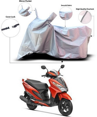 ANTHUB Waterproof Two Wheeler Cover for Honda(Grazia, Silver)