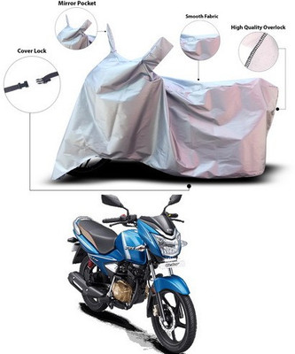 ANTHUB Waterproof Two Wheeler Cover for TVS(Victor, Silver)