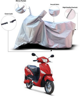 ANTHUB Waterproof Two Wheeler Cover for Hero(Electric Optima, Silver)