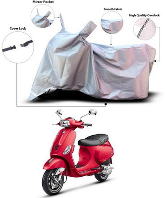 ANTHUB Waterproof Two Wheeler Cover for Vespa(Vespa, Silver)