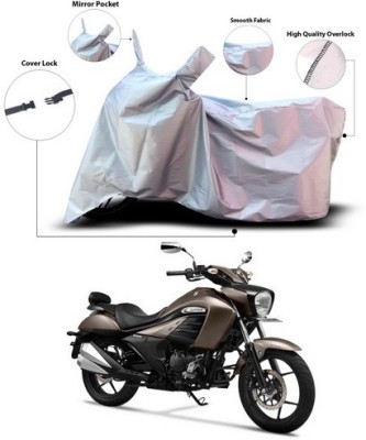 ANTHUB Waterproof Two Wheeler Cover for Suzuki(intruder 150, Silver)