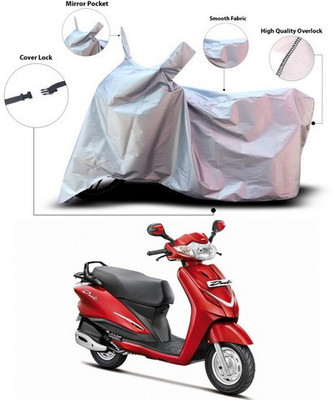 ANTHUB Waterproof Two Wheeler Cover for Hero(Duet, Silver)