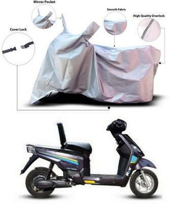 ANTHUB Waterproof Two Wheeler Cover for Hero(Electric NYX, Silver)