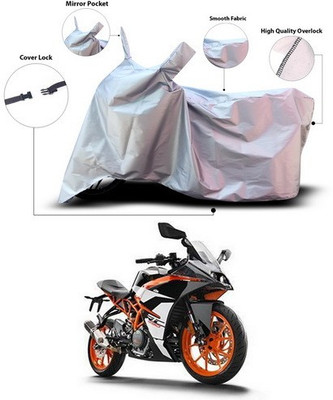 ANTHUB Waterproof Two Wheeler Cover for KTM(RC 390, Silver)