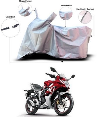 ANTHUB Waterproof Two Wheeler Cover for Suzuki(Gixxer SF, Silver)