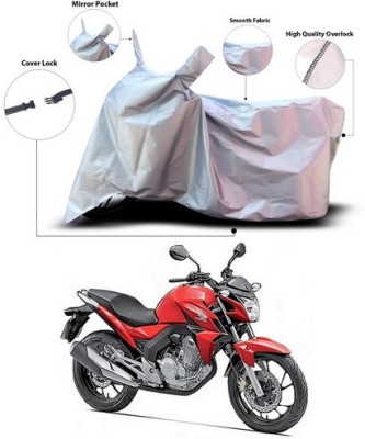 ANTHUB Waterproof Two Wheeler Cover for Honda(CB Twister, Silver)