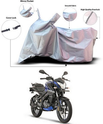 ANTHUB Waterproof Two Wheeler Cover for Bajaj(Pulsar 125, Silver)