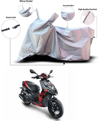 ANTHUB Waterproof Two Wheeler Cover for Aprilia(SR 150, Silver)