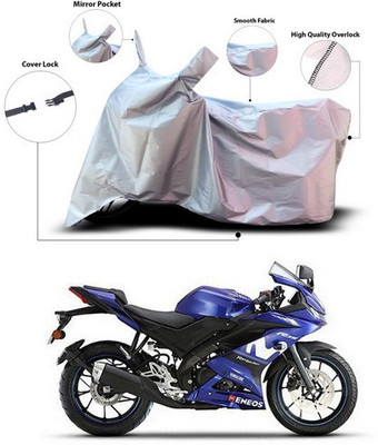 ANTHUB Waterproof Two Wheeler Cover for Yamaha(YZF R15 S, Silver)