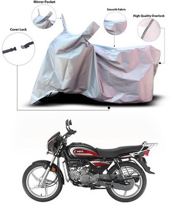 ANTHUB Waterproof Two Wheeler Cover for Hero(Splendor Plus, Silver)