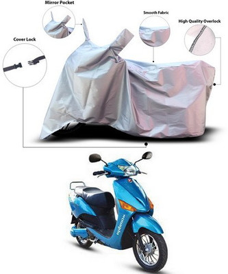 ANTHUB Waterproof Two Wheeler Cover for Hero(Electric Optima, Silver)