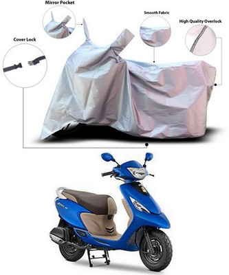 ANTHUB Waterproof Two Wheeler Cover for TVS(Scooty Zest 110, Silver)