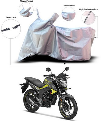 ANTHUB Waterproof Two Wheeler Cover for Honda(CB Hornet 160, Silver)